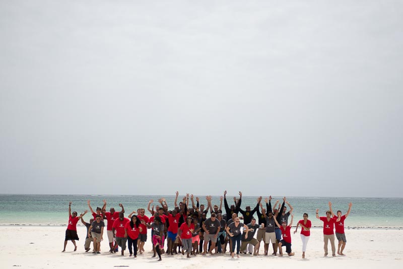Ushahidi Team in Diani, Kenya Jan 2014